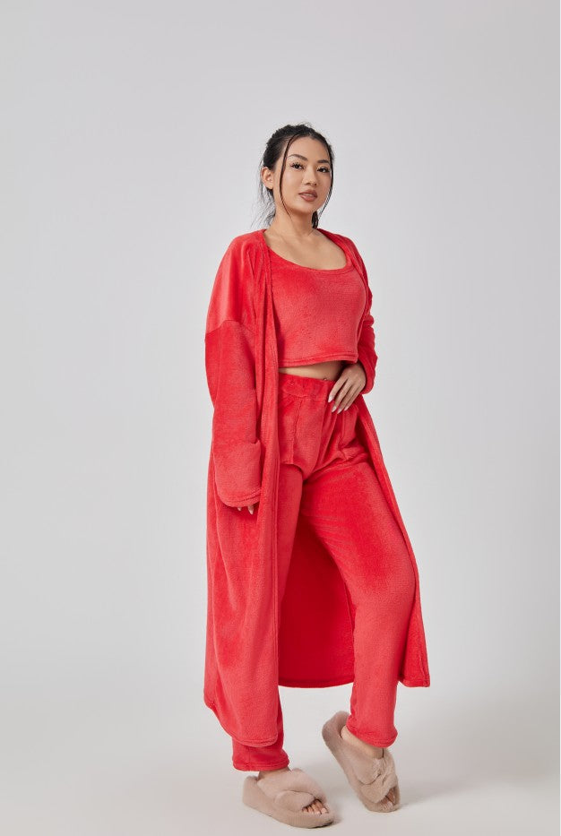 Cozy 3-Piece Lounge Set – Women's Matching Pajama Set
