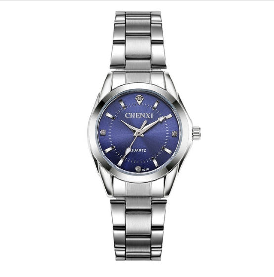 Fashion Ladies Quartz Watch – Elegant Steel Band Wristwatch for Women
