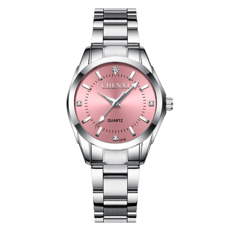 Fashion Ladies Quartz Watch – Elegant Steel Band Wristwatch for Women