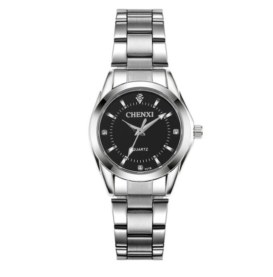 Fashion Ladies Quartz Watch – Elegant Steel Band Wristwatch for Women