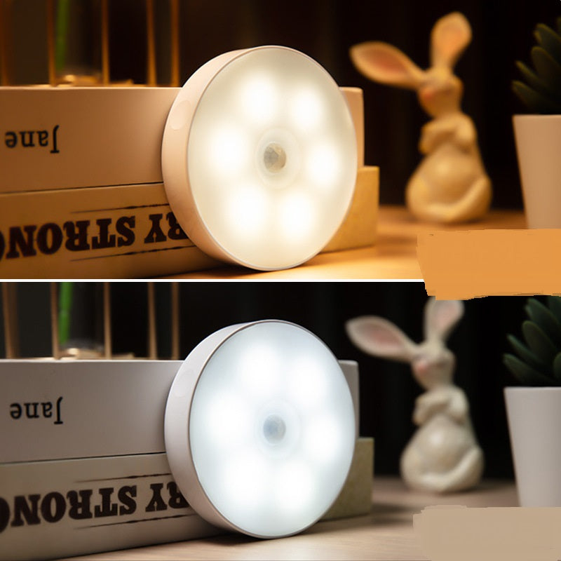 Motion Sensor LED Night Light – USB Rechargeable Wireless PIR Smart Closet Light for Bedroom, Stairs & Kitchen