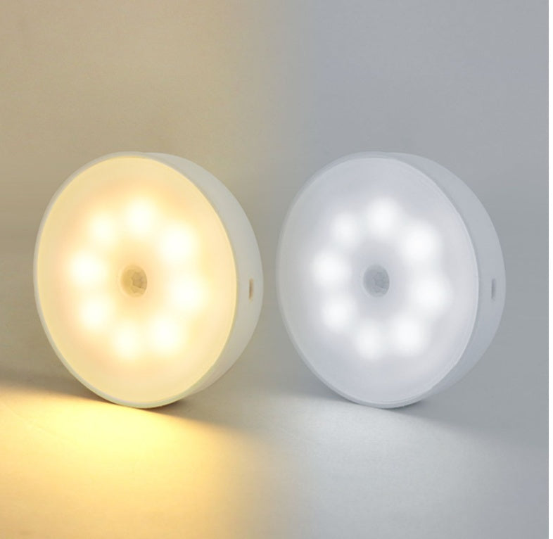 Motion Sensor LED Night Light – USB Rechargeable Wireless PIR Smart Closet Light for Bedroom, Stairs & Kitchen