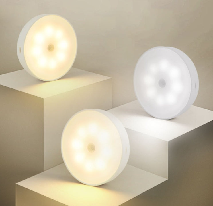 Motion Sensor LED Night Light – USB Rechargeable Wireless PIR Smart Closet Light for Bedroom, Stairs & Kitchen