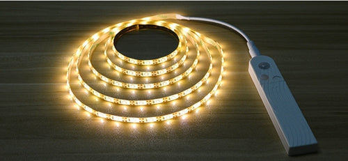Motion Sensor LED Strip Light – Wireless Under Cabinet Light, Rechargeable Night Light for Kitchen, Closet & Stairs