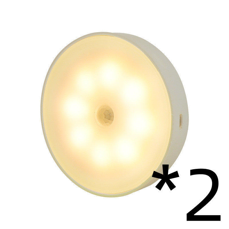 Motion Sensor LED Night Light – USB Rechargeable Wireless PIR Smart Closet Light for Bedroom, Stairs & Kitchen
