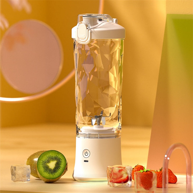 Portable Mini Blender – USB Rechargeable Personal Smoothie Maker with 6 Blades