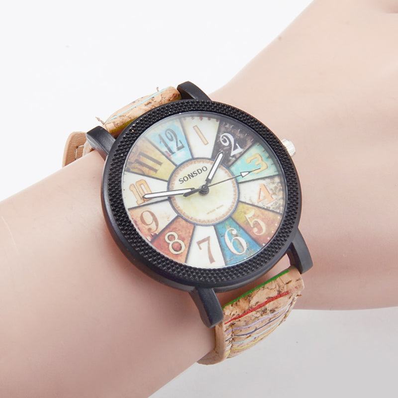 Vintage Leather Women's Watch – Casual Quartz Wristwatch | GlowEaseShop