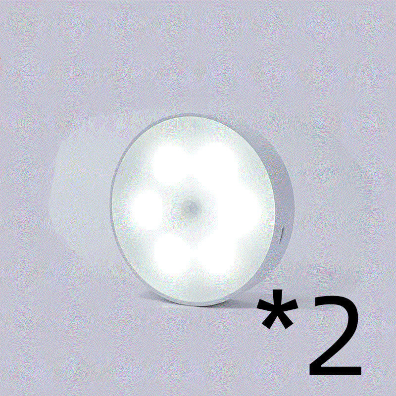 Motion Sensor LED Night Light – USB Rechargeable Wireless PIR Smart Closet Light for Bedroom, Stairs & Kitchen