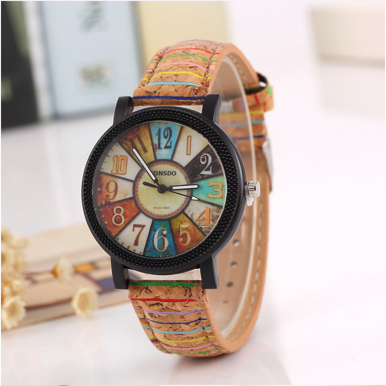 Vintage Leather Women's Watch – Casual Quartz Wristwatch | GlowEaseShop