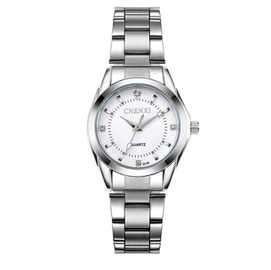 Fashion Ladies Quartz Watch – Elegant Steel Band Wristwatch for Women