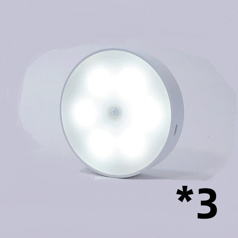 Motion Sensor LED Night Light – USB Rechargeable Wireless PIR Smart Closet Light for Bedroom, Stairs & Kitchen