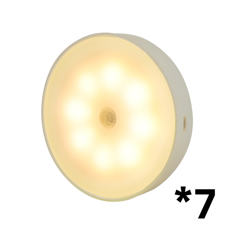 Motion Sensor LED Night Light – USB Rechargeable Wireless PIR Smart Closet Light for Bedroom, Stairs & Kitchen