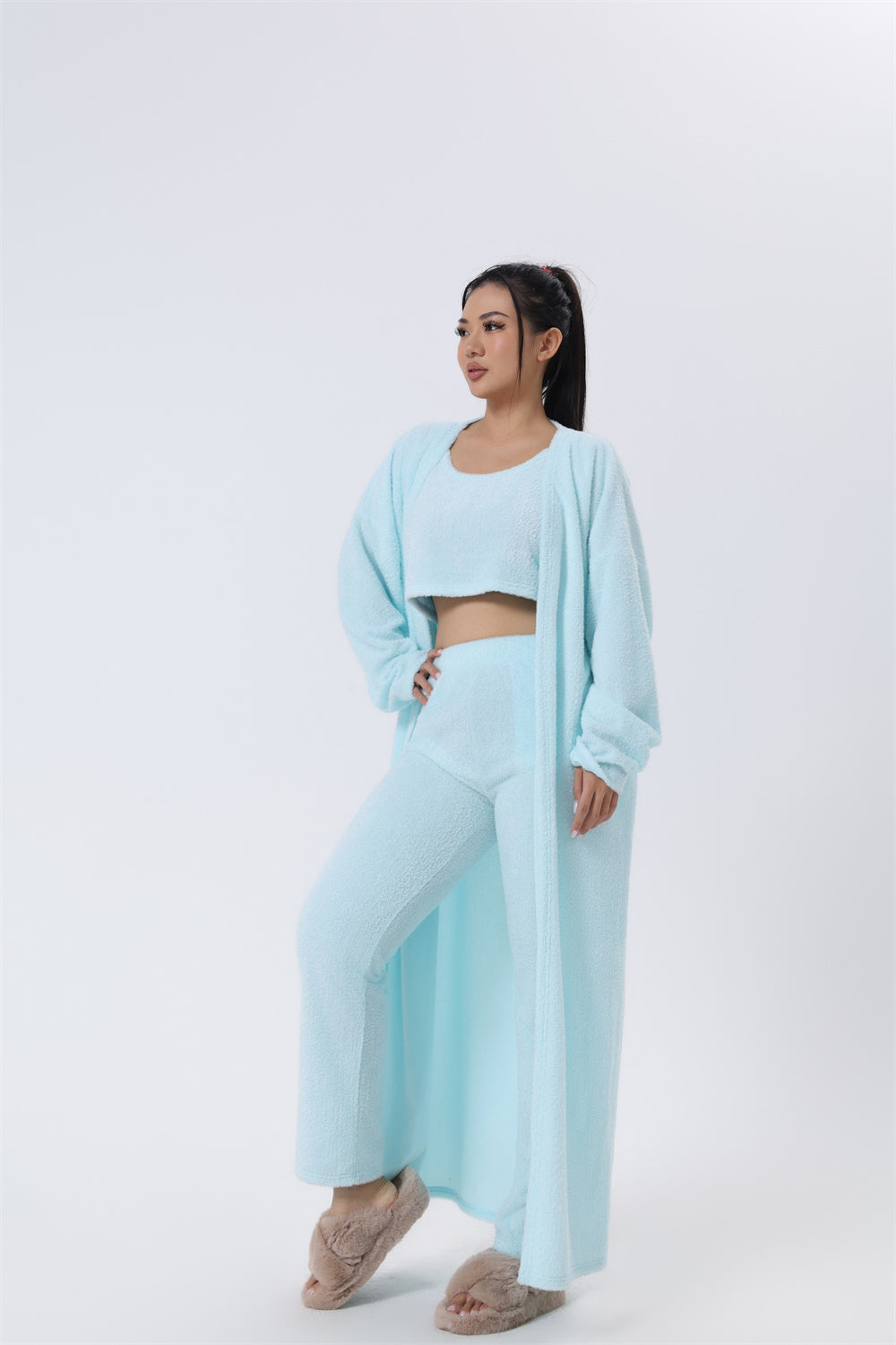 Cozy 3-Piece Lounge Set – Women's Matching Pajama Set