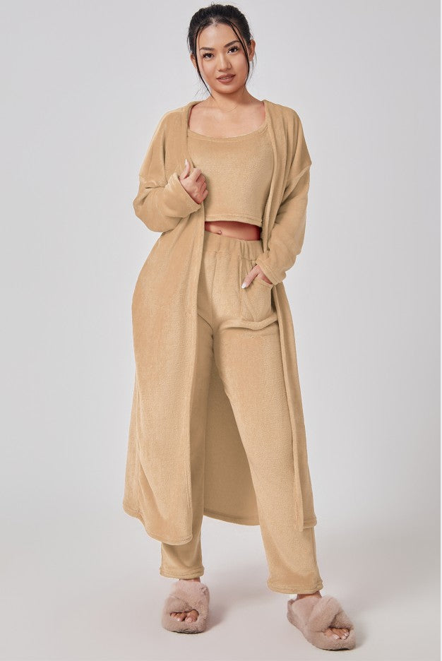 Cozy 3-Piece Lounge Set – Women's Matching Pajama Set