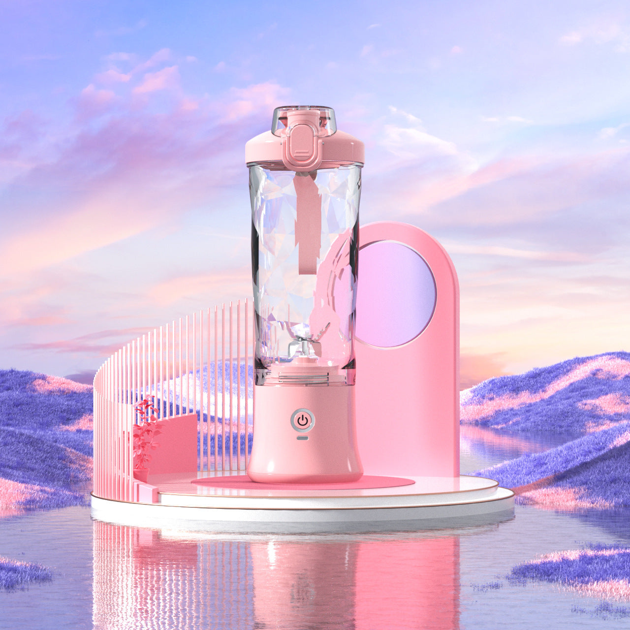 Portable Mini Blender – USB Rechargeable Personal Smoothie Maker with 6 Blades